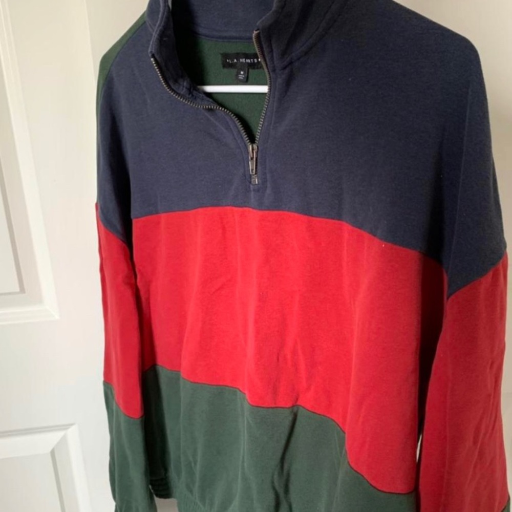 pacsun color block 1/4 zip up